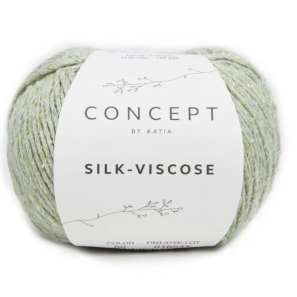 Concept by Katia Silk-Viscose Color 60 Light Green Yarn